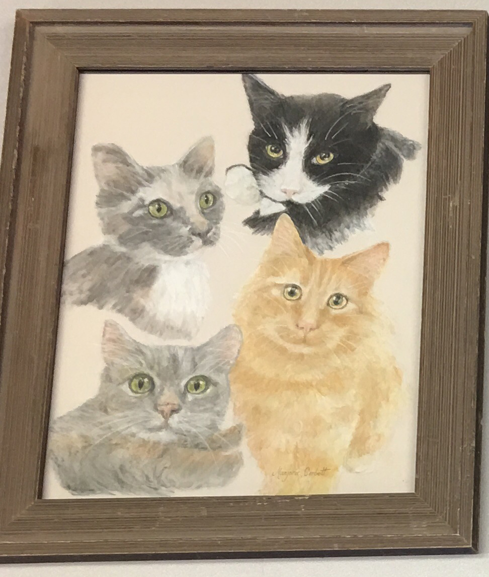 Jay Street Cats Painting of Four